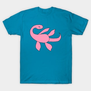 Dino Nessie - Pink T-Shirt
